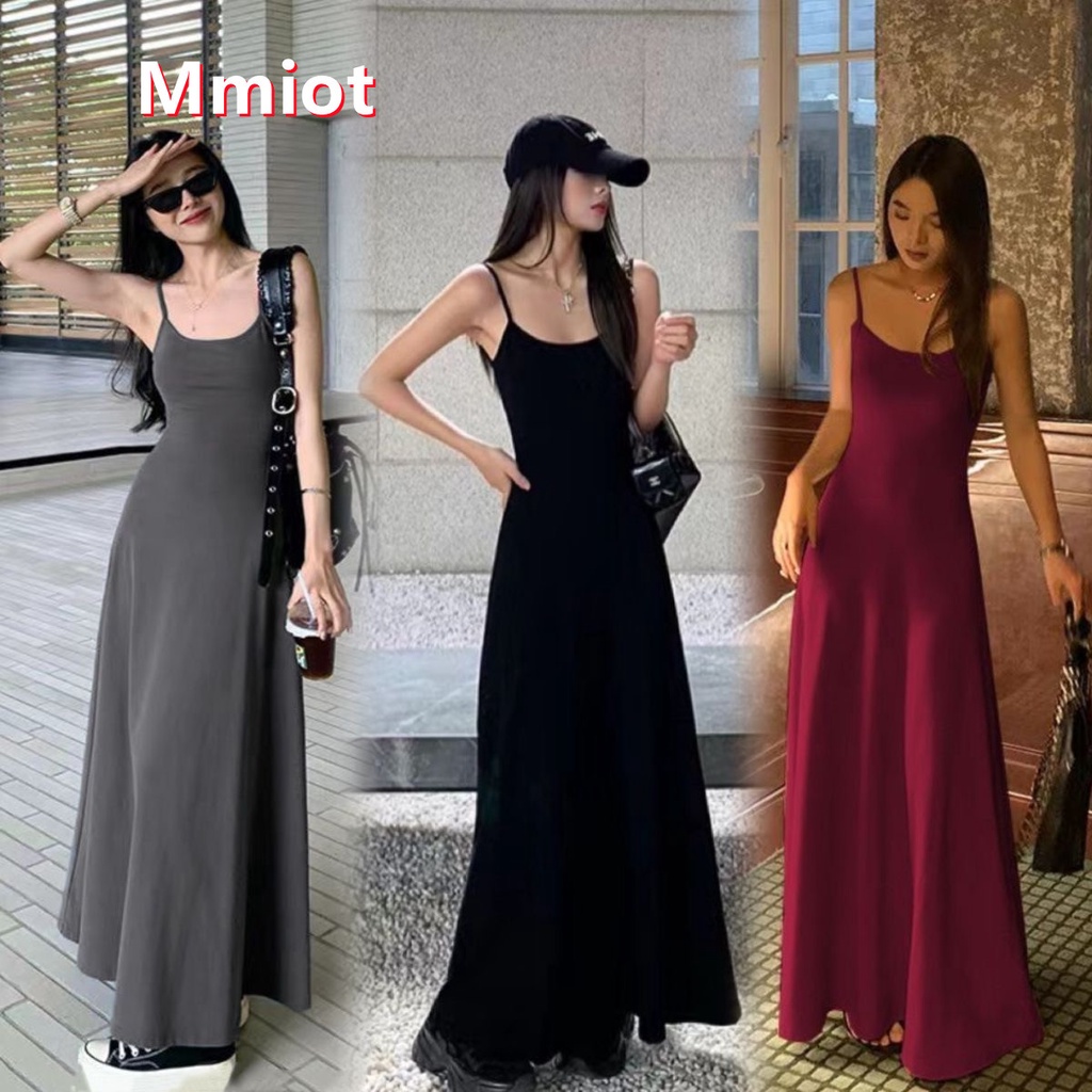 Đầm maxi MMIOT hai dây dáng dài 3 màu thun tăm lạnh cực tôn dáng cho nữ