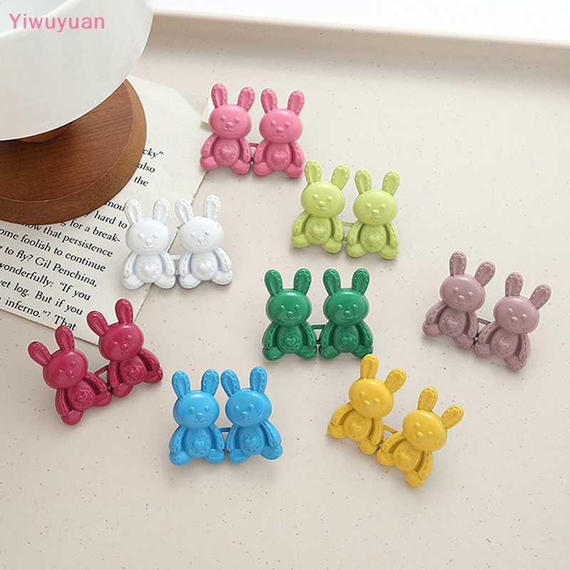 1 Cặp Kẹp Thắt Lưng Có Thể Tháo Rời Hình Thỏ Bằng Kim Loại Cho Quần Jean / Váy Jean DIY Mới