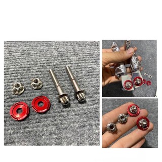 Bộ 2 ốc salaya 6li kèm tán gắn gác chân xe máy honda tặng kèm long đền đỏ