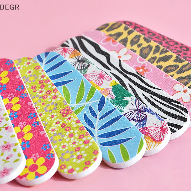 Dụng Cụ Dũa Móng Tay Hai Mặt Mini In Họa Tiết Xinh Xắn Cho Salon