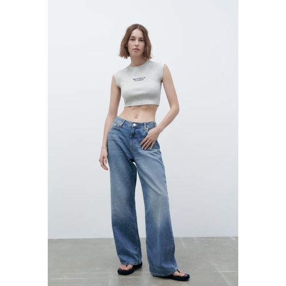 Áo croptop Zara authentic