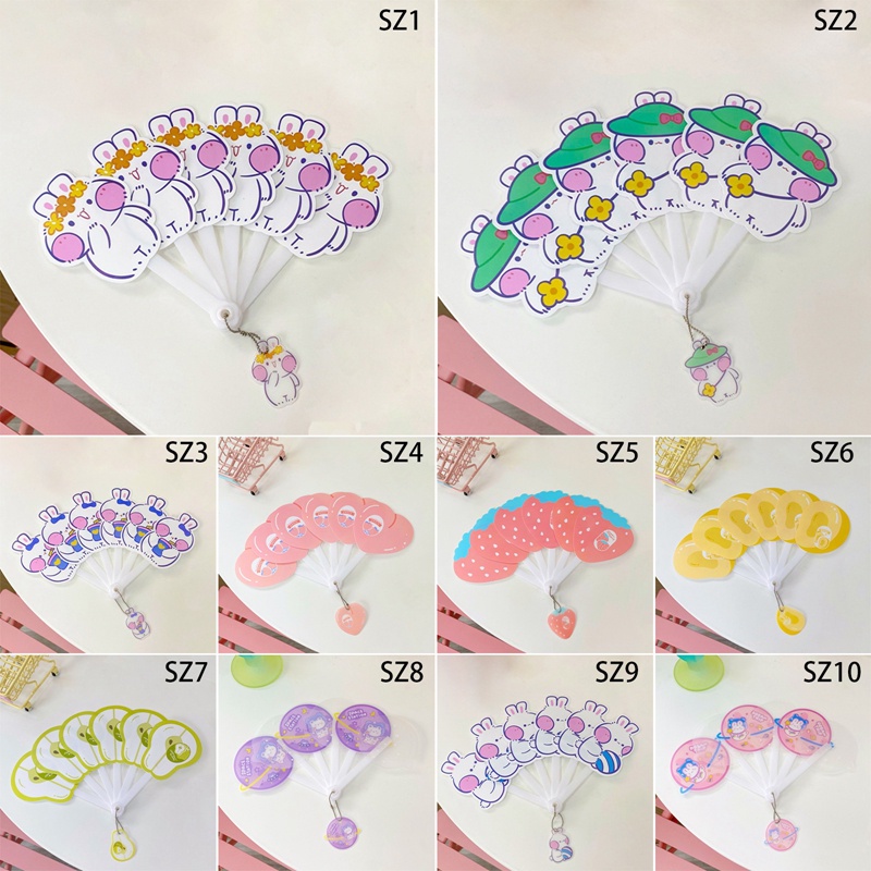 Quạt Xếp mini Hình Thỏ Hoạt Hình Dễ Thương
