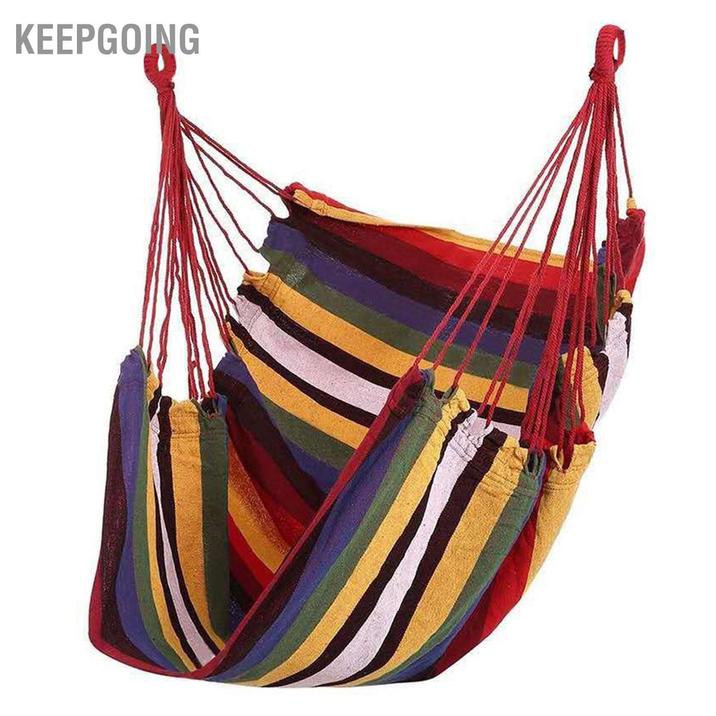 Xích đu cho bé, ghế võng sân vườn, treo xà đơn trong nhà tải  Ghế Võng Vải Di Động Thoải Mái Sọc Nhiều Màu Treo Dây Đu Cho Trong Nhà