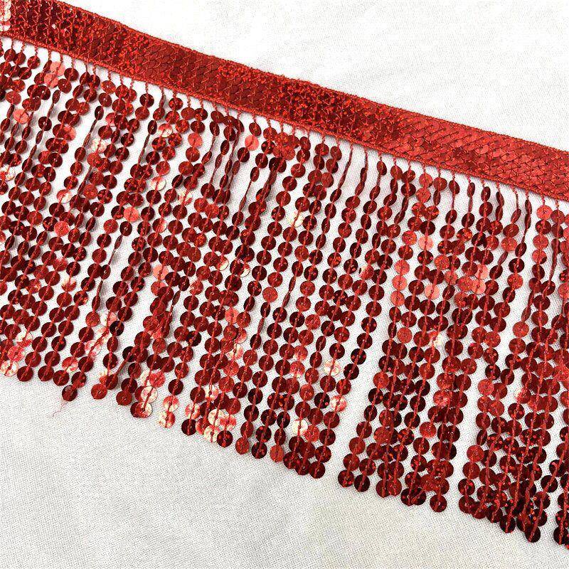 Dây Tua Rua Đính Kim Sa Lấp Lánh 100CM * 15CM Tự Làm Trang Phục Biểu Diễn Sân Khấu