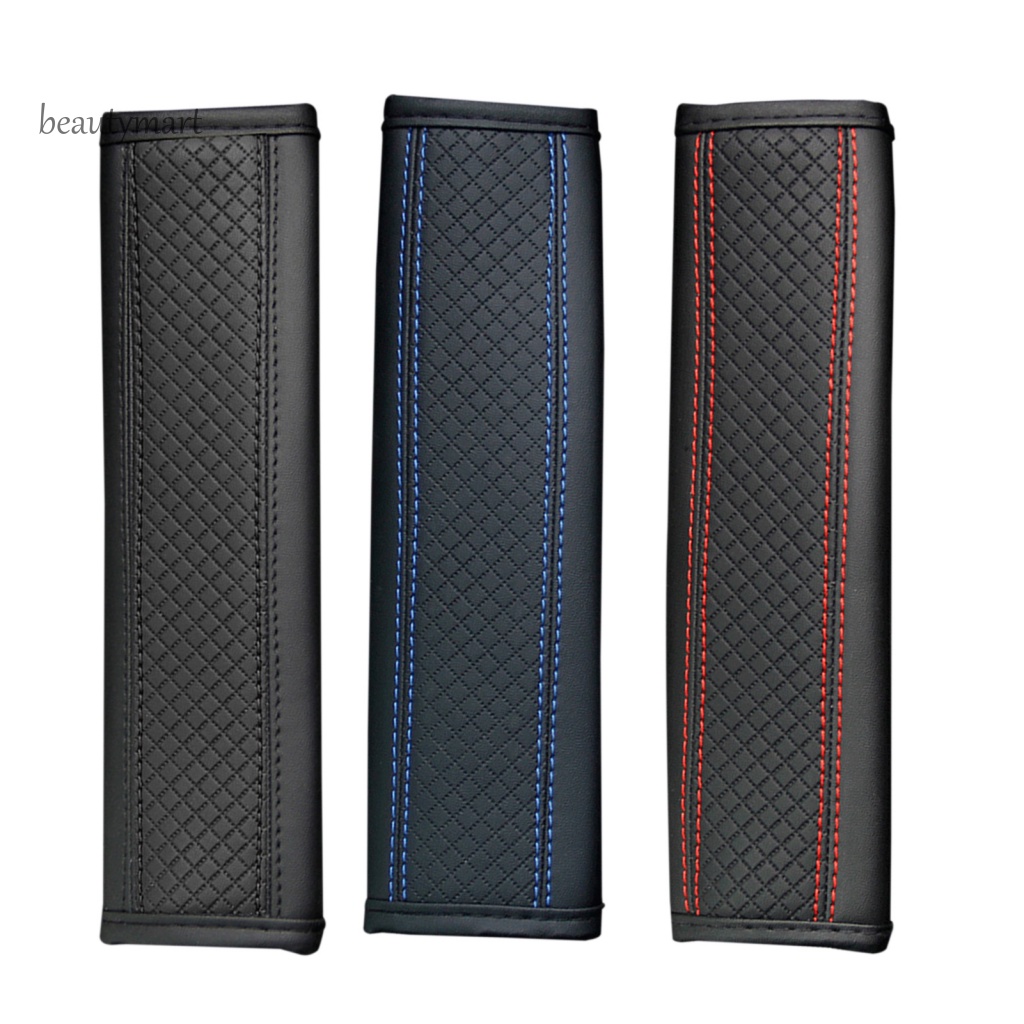 Set 2 Dây Đai An Toàn Giả Da Bảo Vệ Vai Gắn Ghế Ngồi Xe Hơi beautymartm1