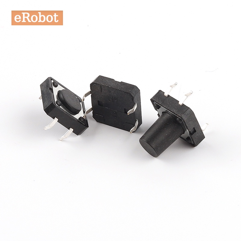 Set 20 Công Tắc Nhấn Mini 12x12 12 * 12 * 4.3mm 5mm 6 7 8 9 10 11 12 Mm 4Pin