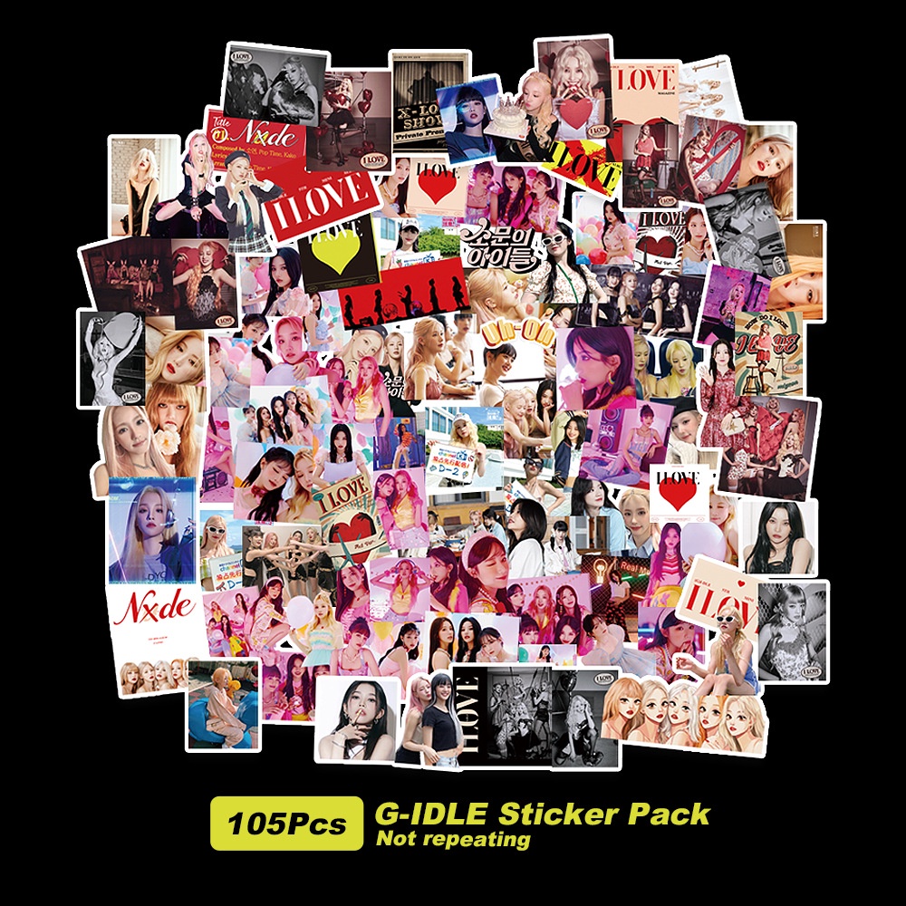 G-IDLE Album I Am FREE-TY I FEEL Stickers Phone Laptop Luggage Sticker