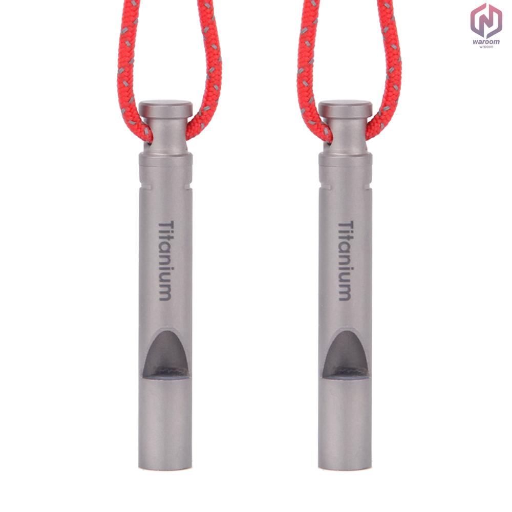 Còi Thổi Khẩn Cấp Bằng Titan Siêu Nhẹ Kèm Dây Cho Hoạt Động Ngoài Trời
