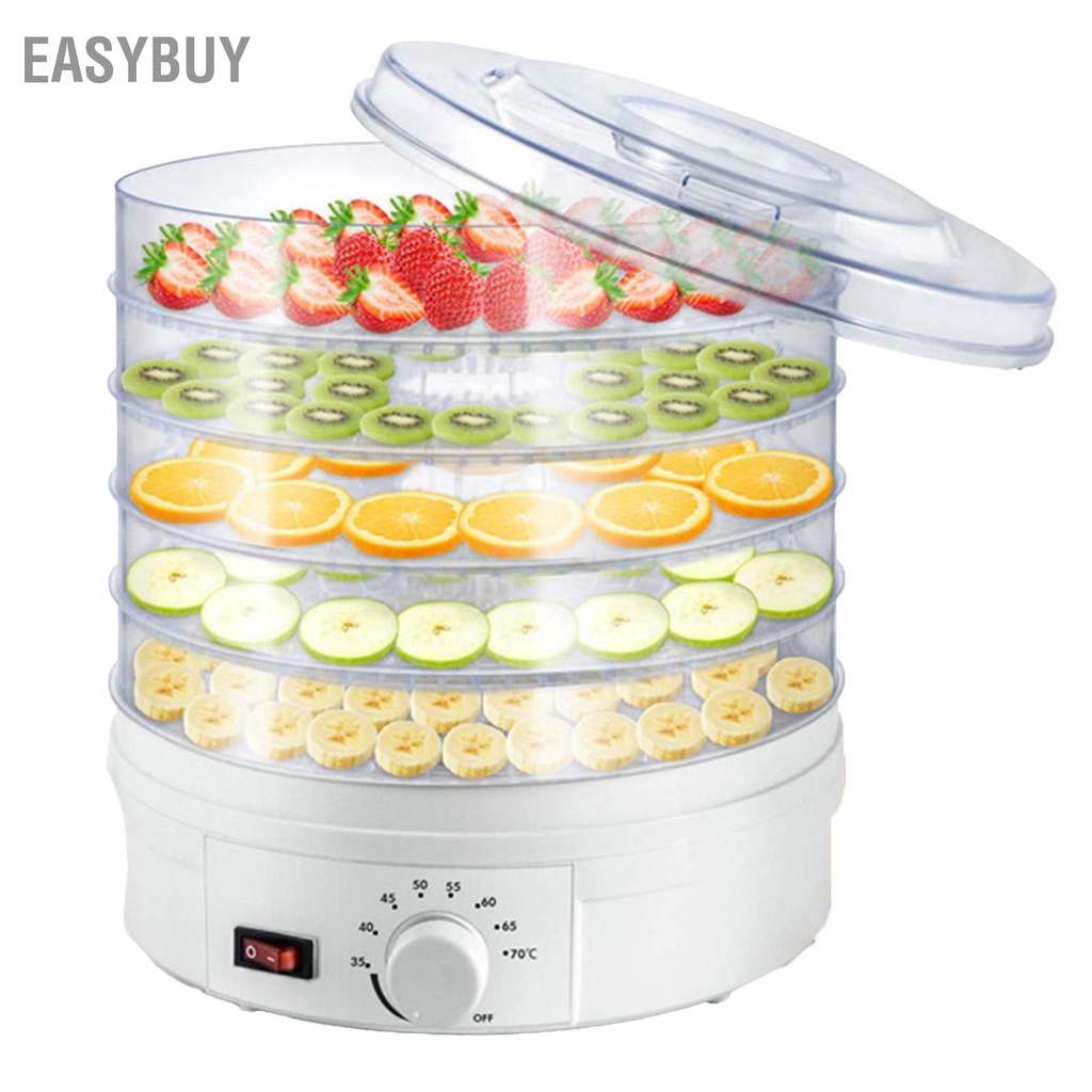 Easybuy Thực Phẩm Dehydrator Máy Cho Giật Nhỏ Mất Nước Sấy Hoa Quả Rau Trong Suốt Phích Cắm Châu Âu 220V