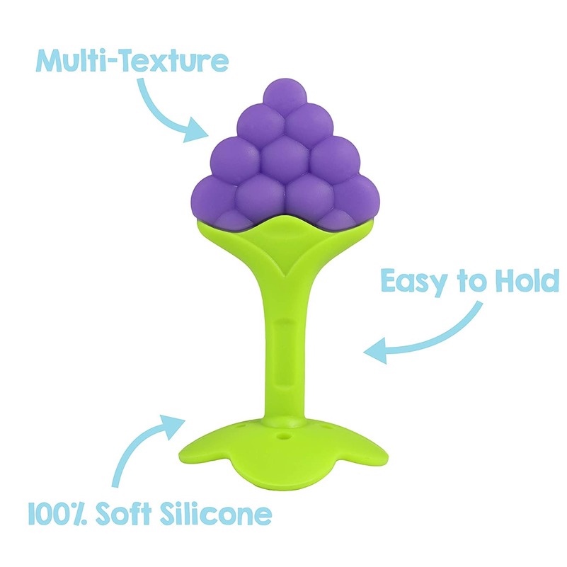 Nhai răng hình trái cây Đào tạo Đồ chơi Bé Silicone Mọc răng Nhai Đồ chơi cho bé Tăng cường răng miệng BPA miễn phí