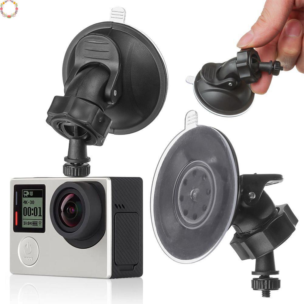 Giá Đỡ Camera Hành Trình Có Giác Hút Xoay 180 Độ Bằng ABS Màu Đen Cho Xe Hơi