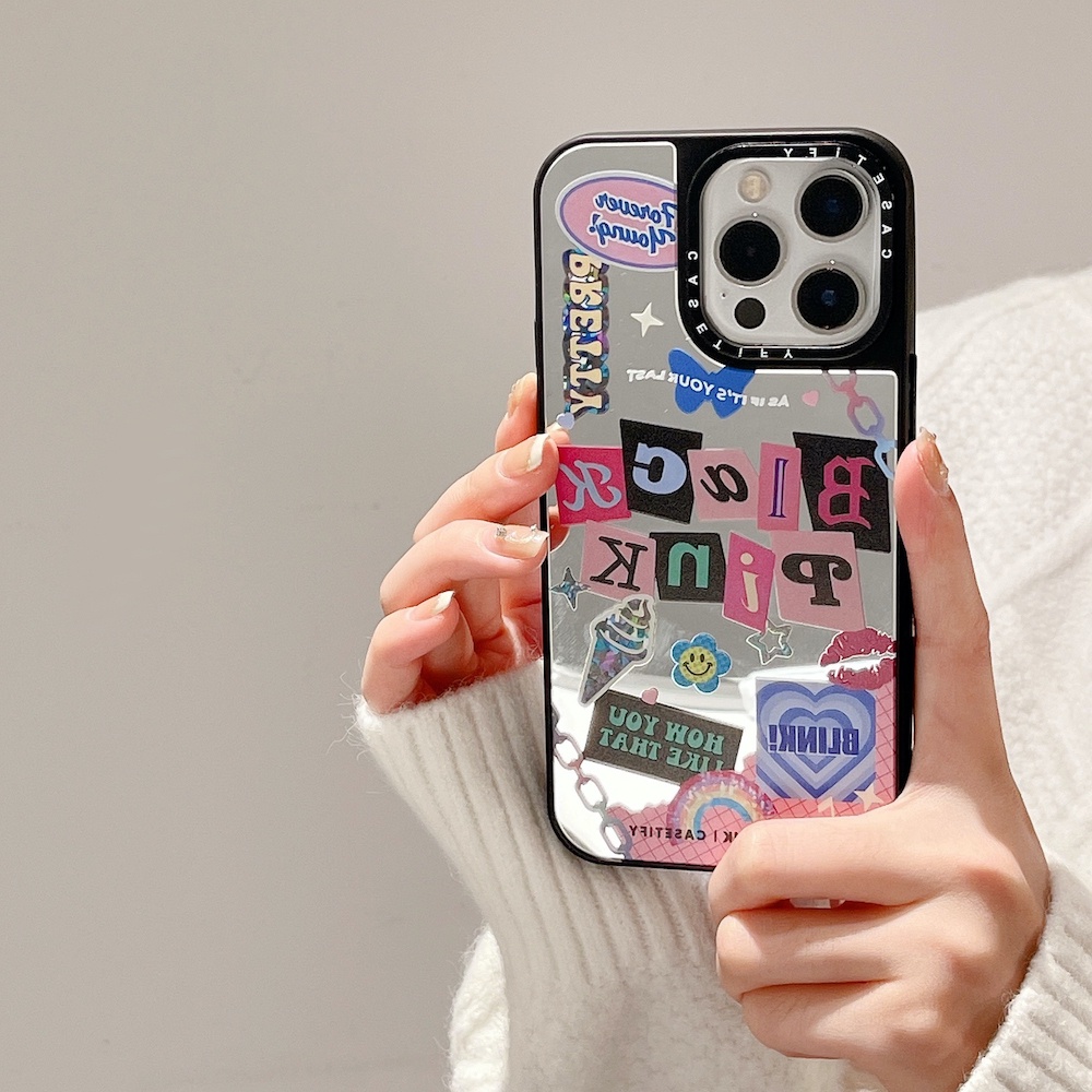 Blackpink mirror casetify phone case cho iPhone 15 14 13 12 11 pro max plus, vỏ cứng