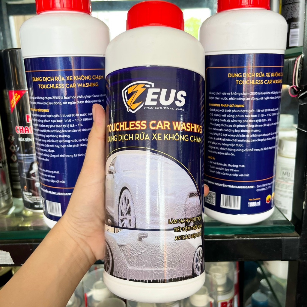 Xà Bông Không Chạm Zues 1 Lít Siêu Bọt Siêu Sạch, An Toàn, Tiết Kiệm