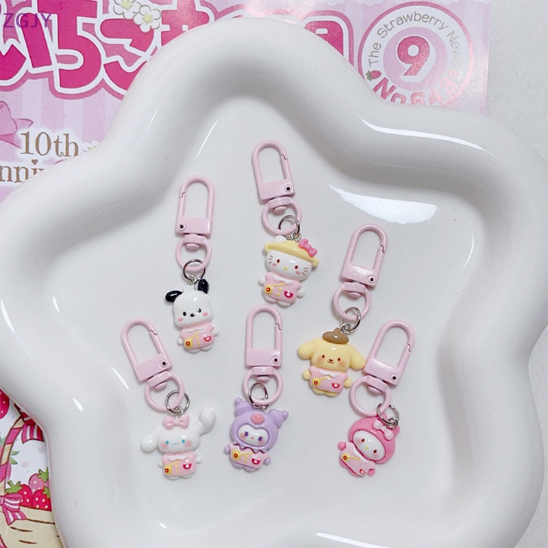 Terokk phim hoạt hình anime sanrio keychain kuromi my melody kawaii cinnamoroll keyring earphone case ba lô mặt dây chuyền trang trí cho bé gái quà tặng mới