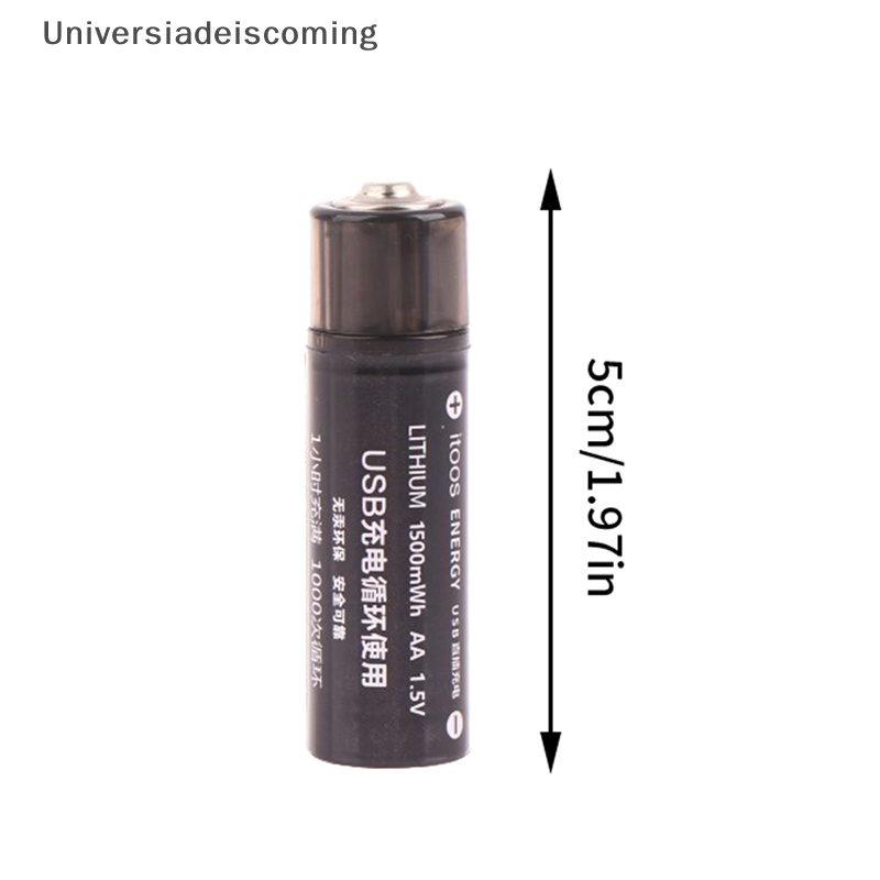 Universiadeiscoming ^^ 1.5v aa 1500mah usb có thể sạc lại aa usb lithium mới * mới
