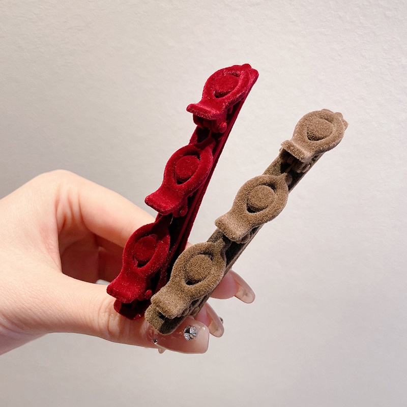 Kẹp Tóc Mái Phối Vải Nhung Độc Đáo Cho Nữ