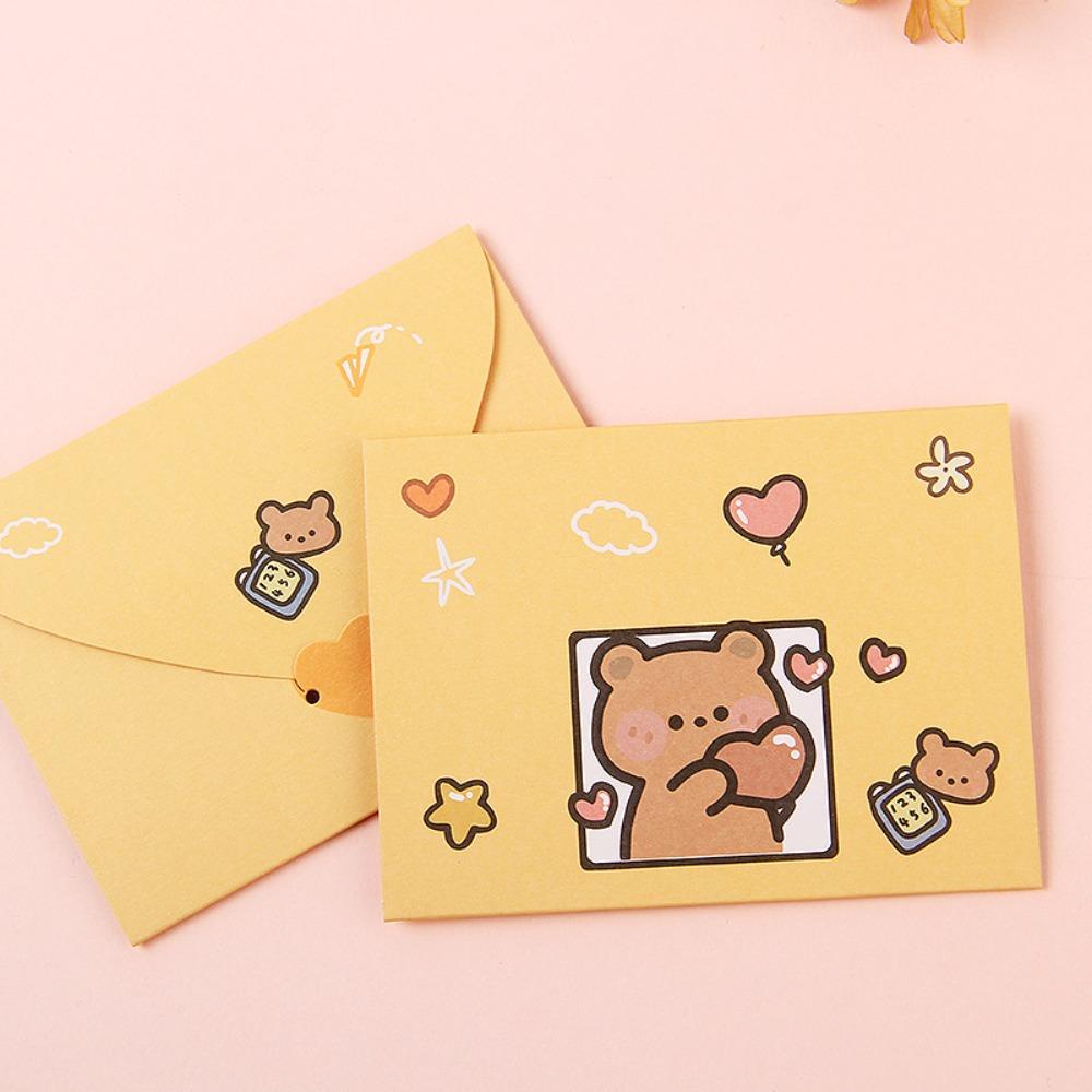 Lanfy Thiệp Chúc Mừng Ngày Lễ Tình Nhân Họa Tiết Hoạt Hình Dễ Thương