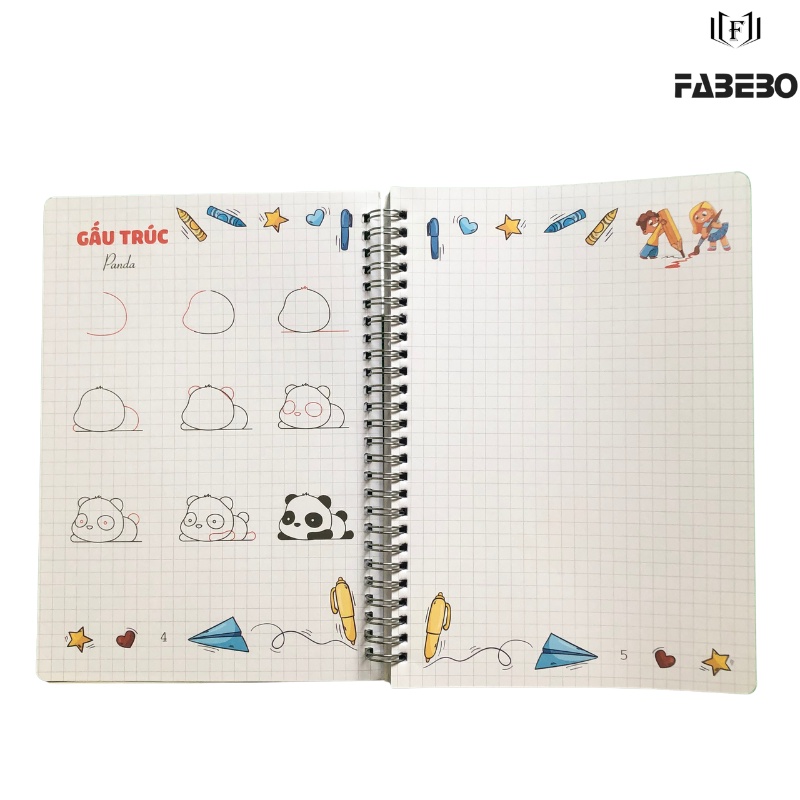 Sách - Bé Vẽ Như Thế Nào - Vở Caro Giúp Bé Vẽ Đẹp - Các Bước Vẽ Cơ Bản - Song Ngữ Việt Anh