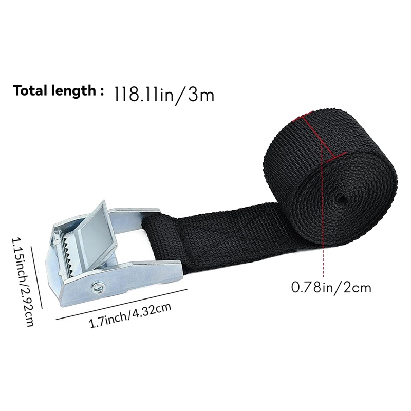 2 cái dây đai khóa áp lực dây đai ô tô có khóa có thể điều chỉnh, lên đến 600lbs, buộc dây cho xe máy, hàng hóa, xe tải, xe kéo, hành lý