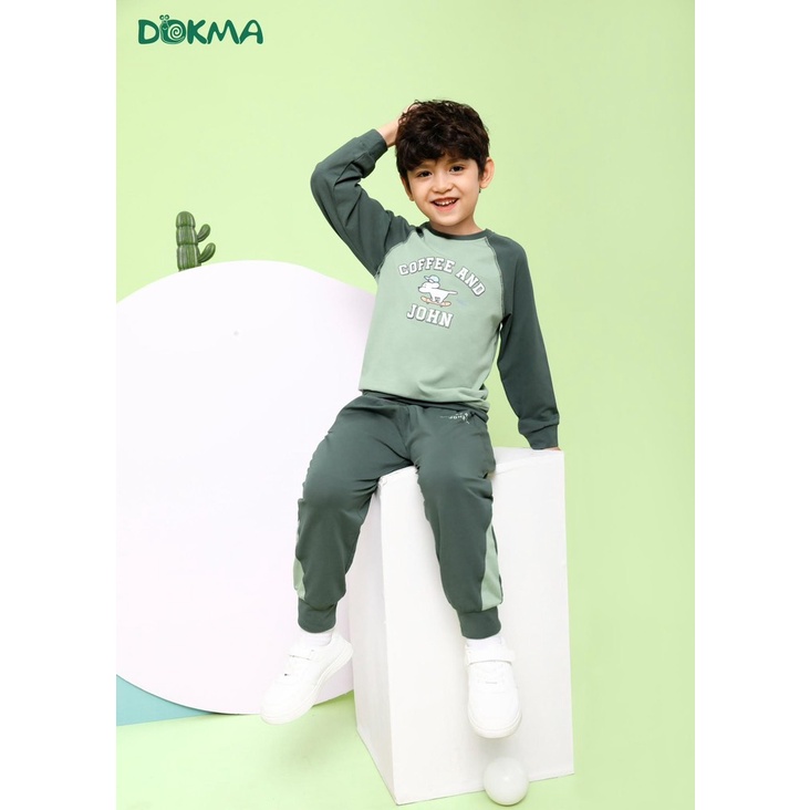 Bộ Dokma dài tay Cotton Organic cho bé trai