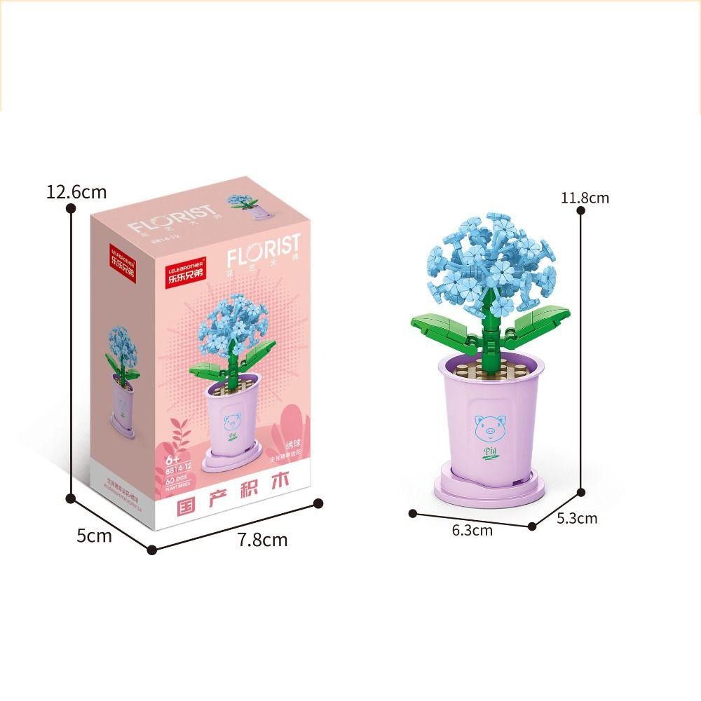 Khối lắp ráp MMULCK mô hình bó hoa bằng nhựa đáng yêu làm đồ chơi quà tặng trẻ em