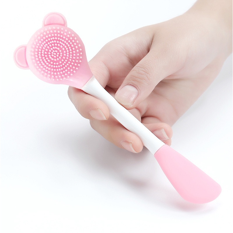 Bàn chải silicone rửa mặt tẩy tế bào chết loại bỏ mụn đầu đen cầm tay mềm mại,massage bàn chải mặt nạ-MCKES
