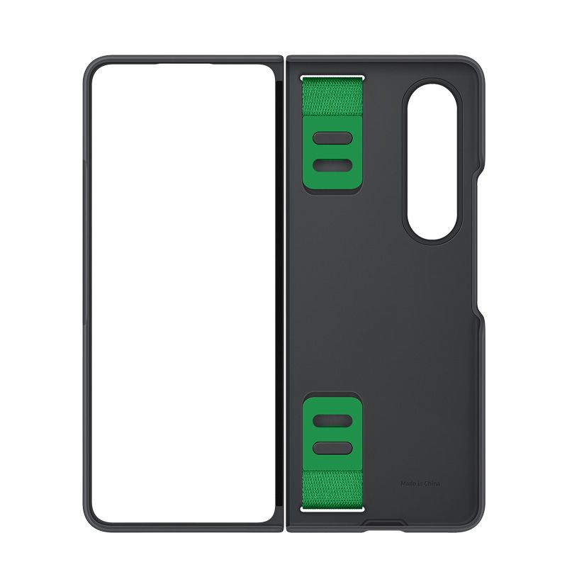 Silky touch liquid silicone grip case strap official original samsung galaxy z fold 4 fold4 wristband rubber band anti-fingerprint armor cover