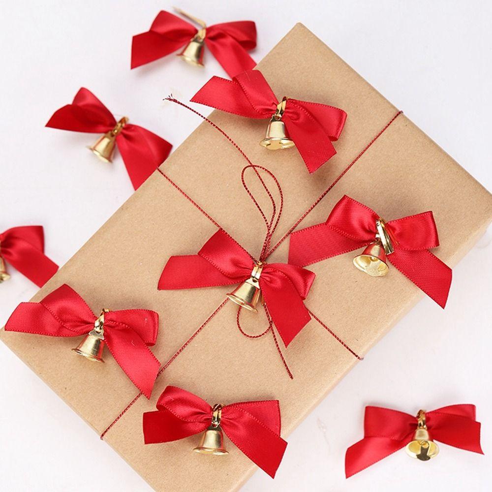 Set 10 Nơ Đỏ mini Trang Trí Giáng Sinh