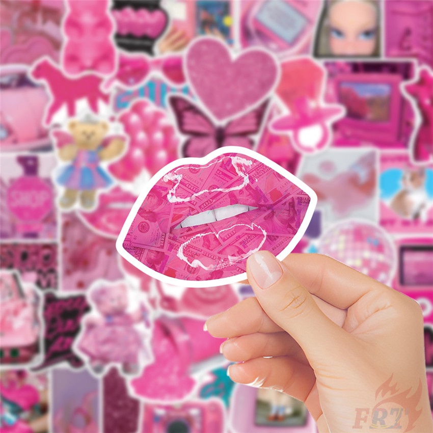 ❉ Màu hồng barbie phong cách nghệ thuật series 02 nhãn ❉ 50 cái / bộ diy fashion doodle decals stickers