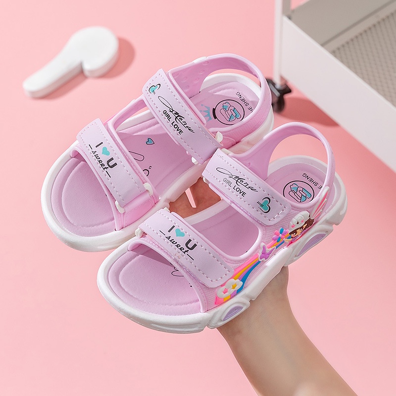 Dép bé gái dép cho bé gái sandal bé gái Chống trượt thoải mái chống mài mòn Phim hoạt hình Dép 2023 NEW O98H01 34Z230825