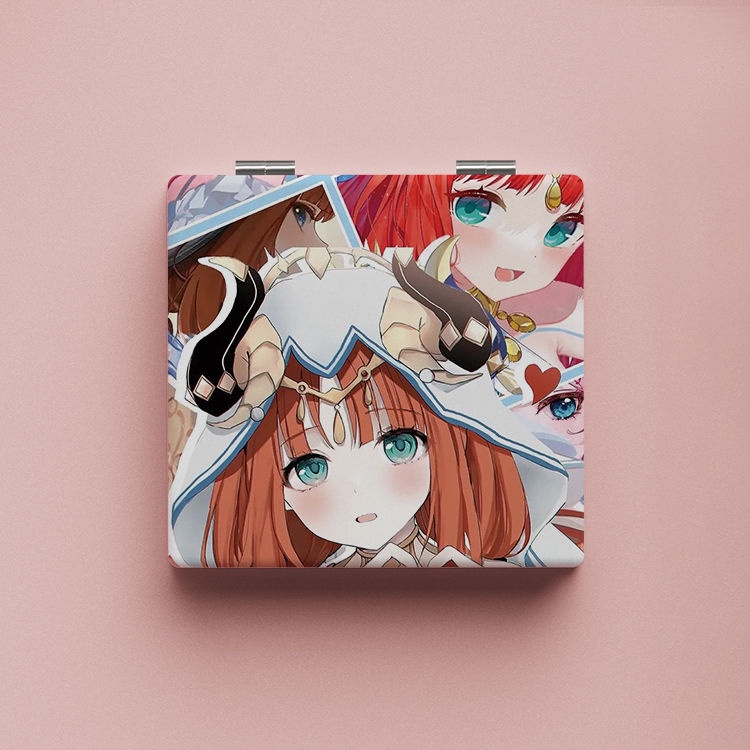 Genshin impact nilou kamisato ayaka noelle yoimiya raiden shogun gương gấp mỹ phẩm cầm tay