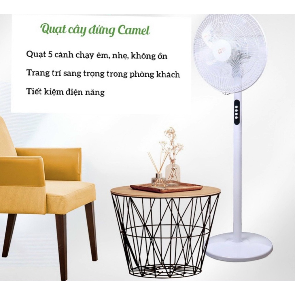 Quạt cây 5 cánh Camel loại 1 chắc chắn chạy êm mát. Sản phẩm chính hãng