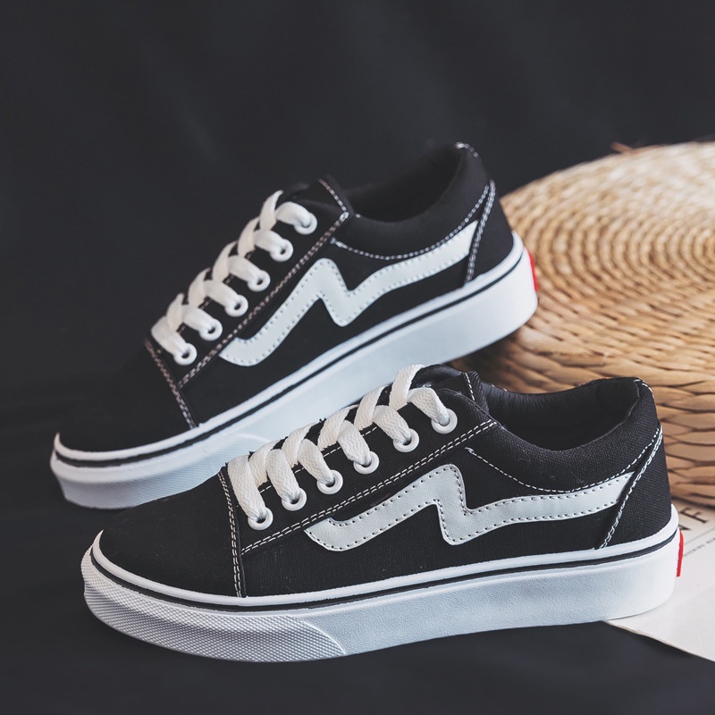 Giày Thể Thao Vải Canvas Màu Đen Phong Cách Hàn Quốc Thời Trang Xuân Hè 2023