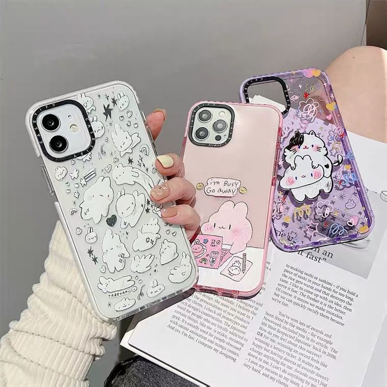 Vỏ hai màu cho samsung galaxy s23 ultra s22 plus s21 fe s20 note20 ultra rabbit tpu mềm chống va đập vỏ bảo vệ toàn diện cho điện thoại