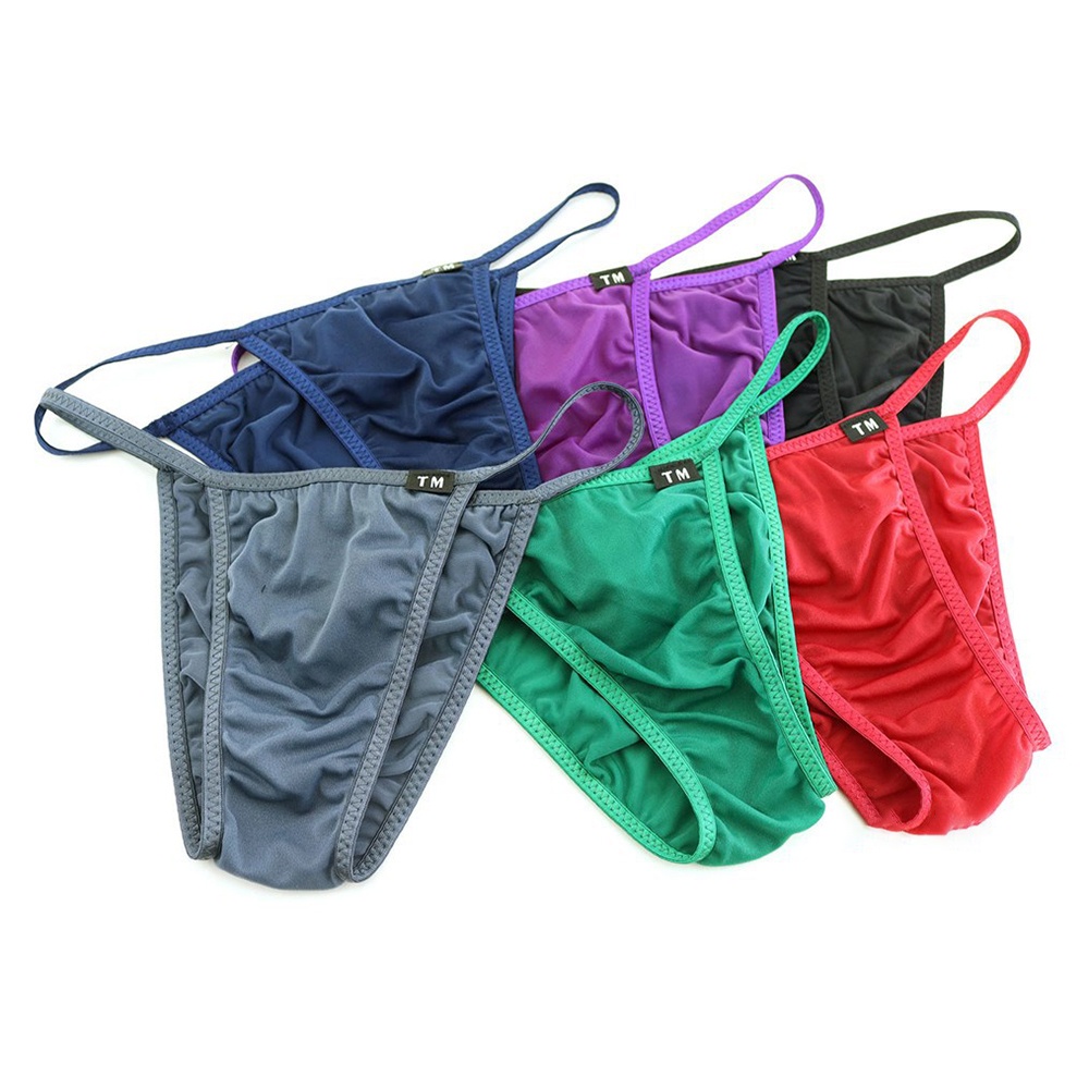 Nam nylon sexy low rise g strings t back thongs đồ lót quần lót quần lót