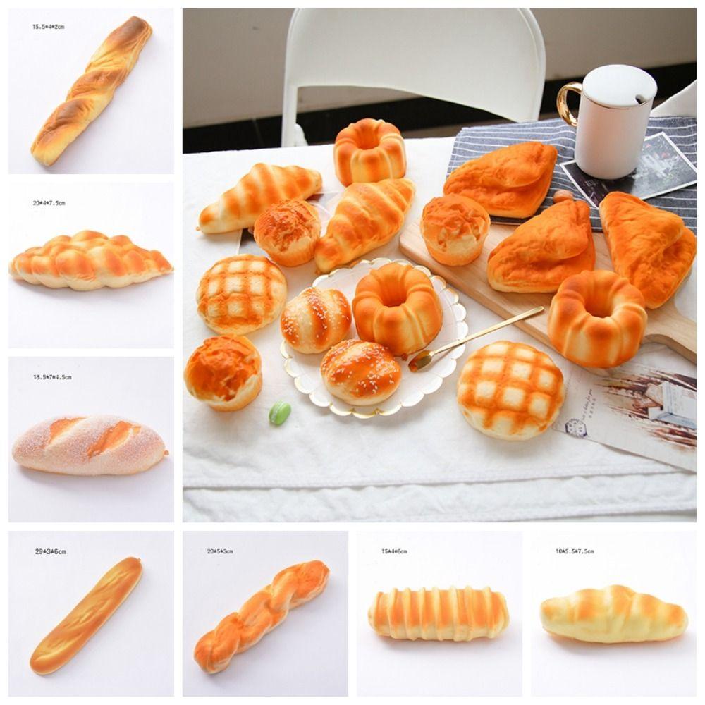 Lanfy Đồ Chơi Mô Hình Bánh Mì Giả Mềm Mại