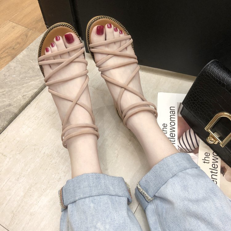 C＆S  Dép sandal nữ Hở Ngón Đế Dày Có Quai Cài 2023NEW Mùa hè Kiểu Dáng Thời Trang B98G1RY 35Z230901