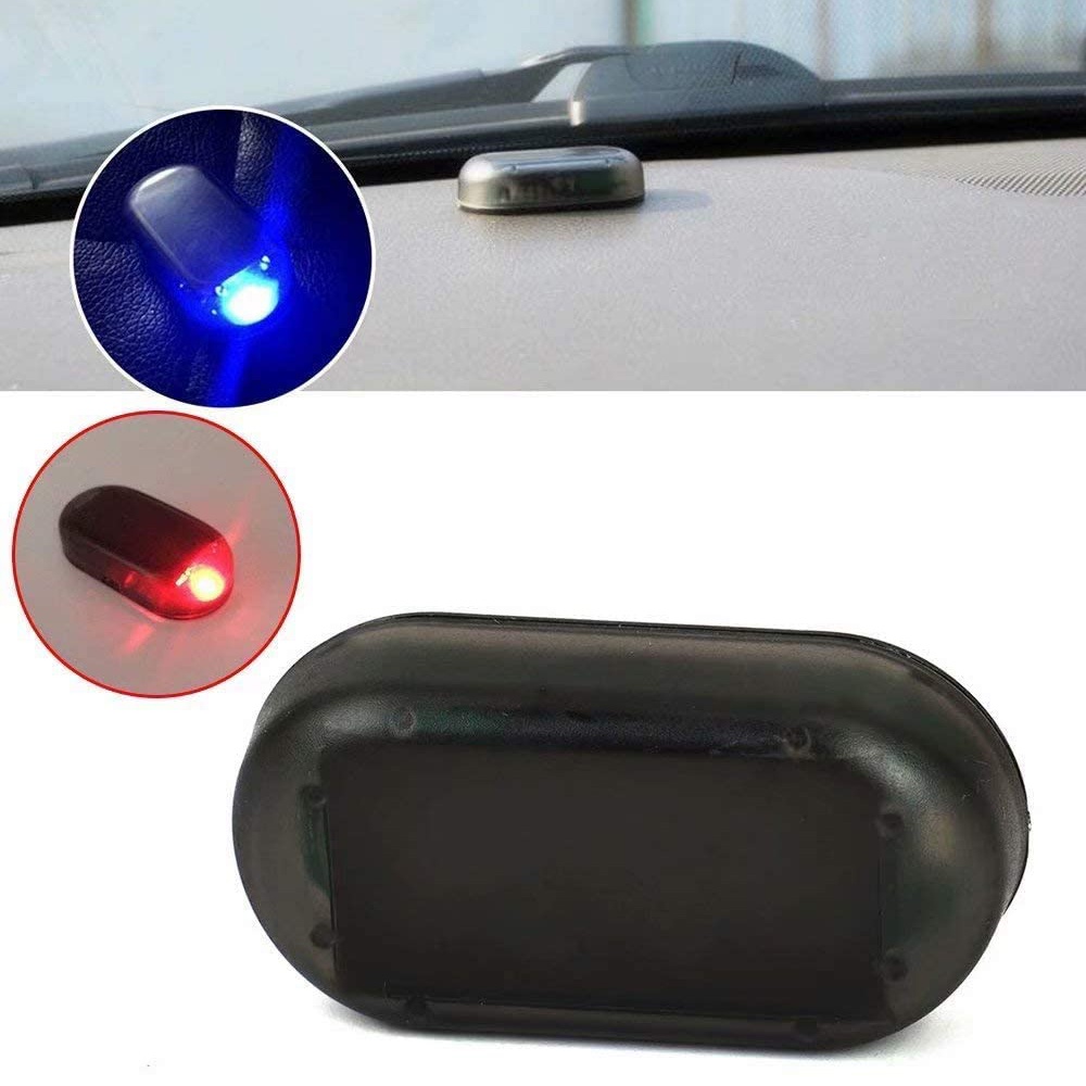 Xe hơi giả an ninh ánh sáng năng lượng mặt trời mô phỏng cảnh báo giả cảnh báo không dây chống trộm đèn cảnh báo đèn led nhấp nháy giả