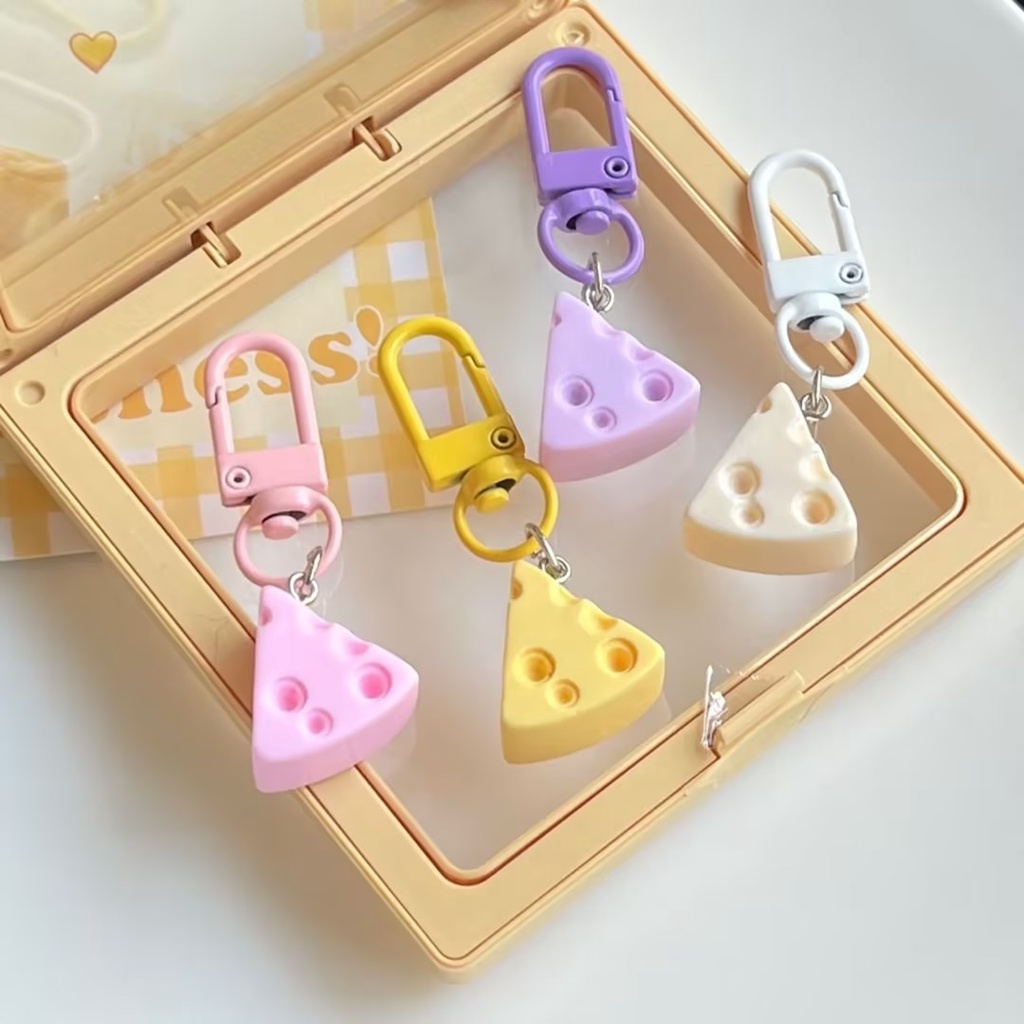 Móc Khóa Hình Miếng Phô Mai Đáng Yêu