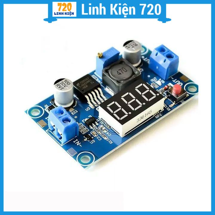 Module Buck hạ áp LM2596 màn hình hiển thị led In 4-40V Out 1.25-37V 3A