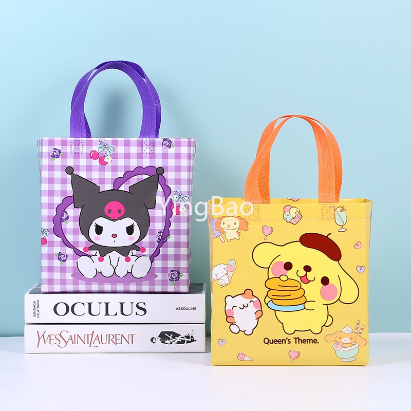 Anime kuromi storage bags kawaii sanrio mymelody cinnamoroll nhật bản cartoon gift túi non-woven bags shopping tote bags