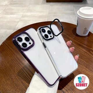 Tpu vỏ điện thoại chống sốc mềm trong suốt cho iphone 15 14 13 pro max 14 plus nút kim loại anti-fall clear with stand with full cover lens bảo vệ máy ảnh vỏ điện thoại
