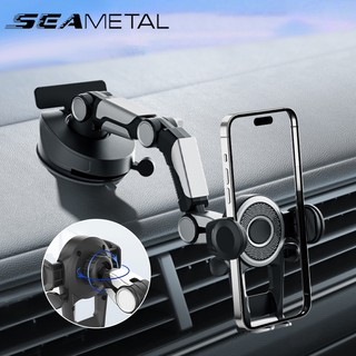 Seametal giá đỡ điện thoại trên ô tô cốc hút bảng điều khiển giá đỡ điện thoại di động 360° Điều chỉnh giữ điện thoại xe
