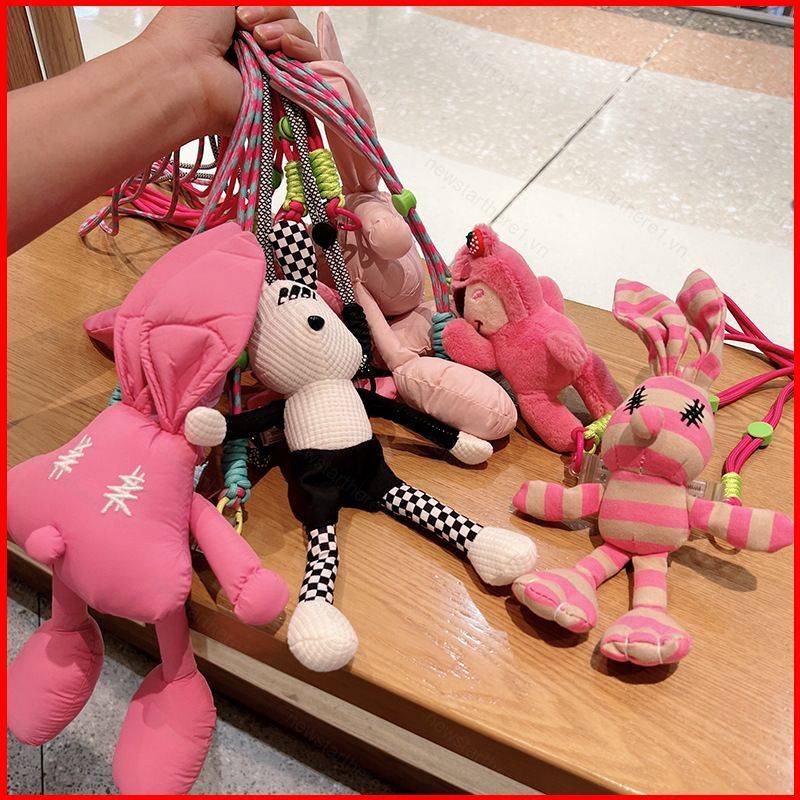 Ere1 con thỏ con phim hoạt hình điện thoại di động kẹp lưng dễ thương búp bê chuỗi chéo