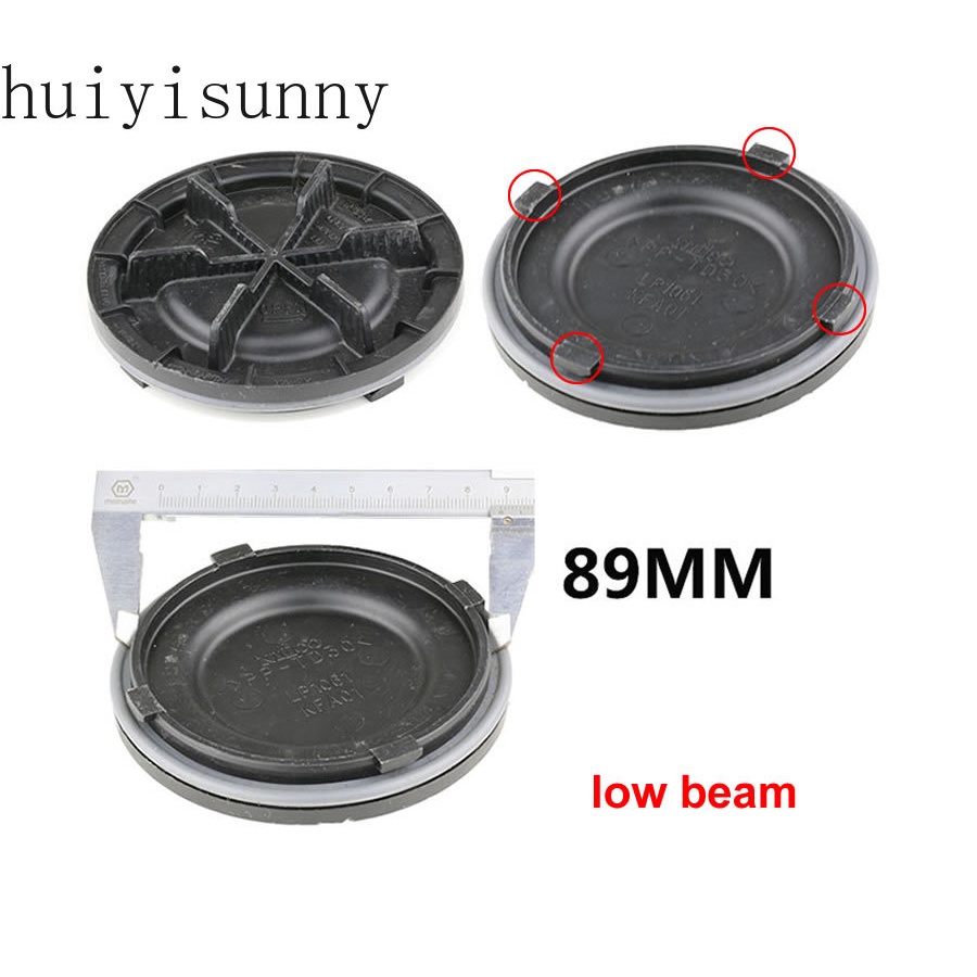 Huiyisunny 1 cái cho kia k3 k3s 2013 2014 2015 ánh sáng chùm sáng thấp che bụi chống thấm nước chống bụi đèn pha bịt kín nắp đèn pha 64mm 89mm