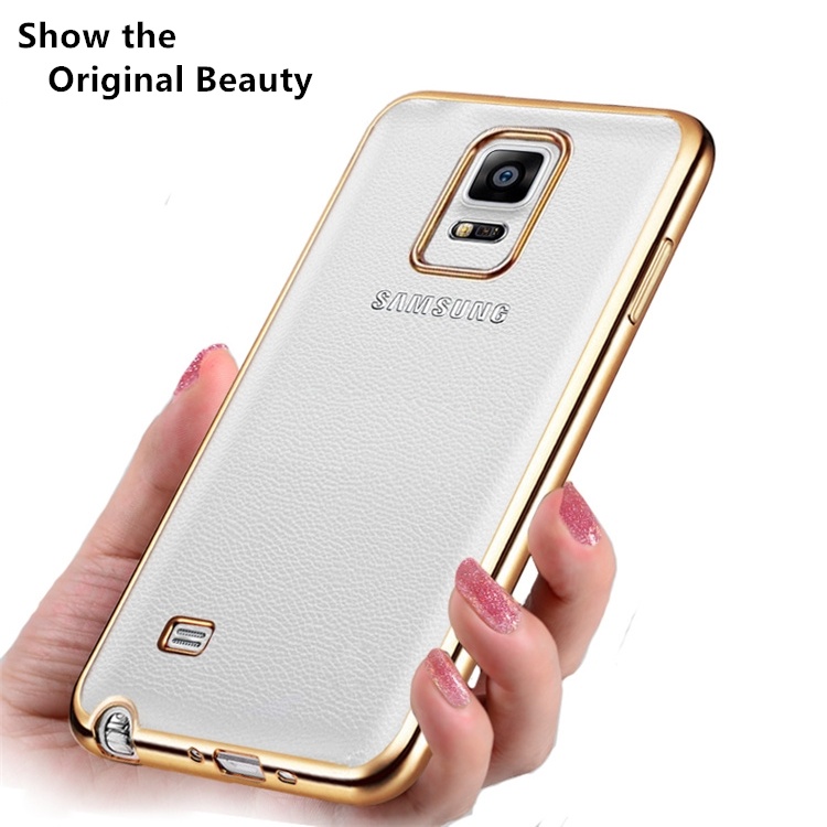Ốp Điện Thoại silicon Dẻo Tráng Gương Trong Suốt Mỏng Cho samsung galaxy note 4 5.7 inch sm-n910f n9