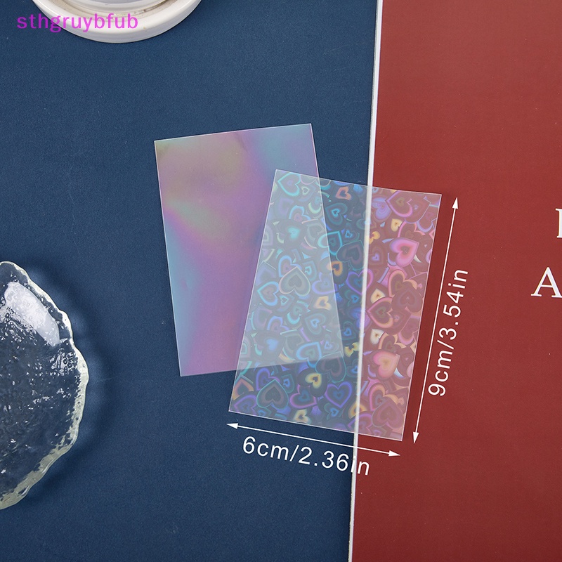 Sthb 50 cái / gói glittery love heart laser kpop idol photocard card sleeves photo cards túi lưu trữ bảo vệ vn
