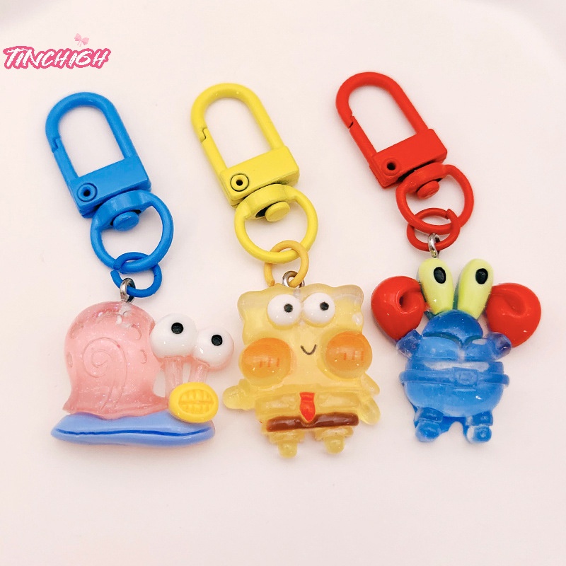 1 cái kawaii spongebobed patrick star keychain mặt dây chuyền hoạt hình dễ thương cô gái trang sức món quà người bạn tốt nhất