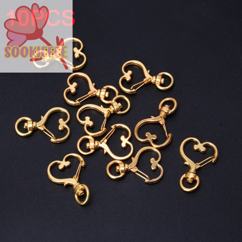 Set 10 Móc Khóa Hình Trái Tim Rỗng diy