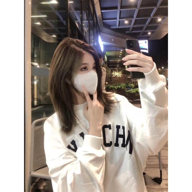 Áo khoác sweatshirt XIANG NIAN NI dày dặn dáng rộng thời trang dành cho cặp đôi